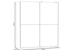 Slosser Garderob 170x191 cm