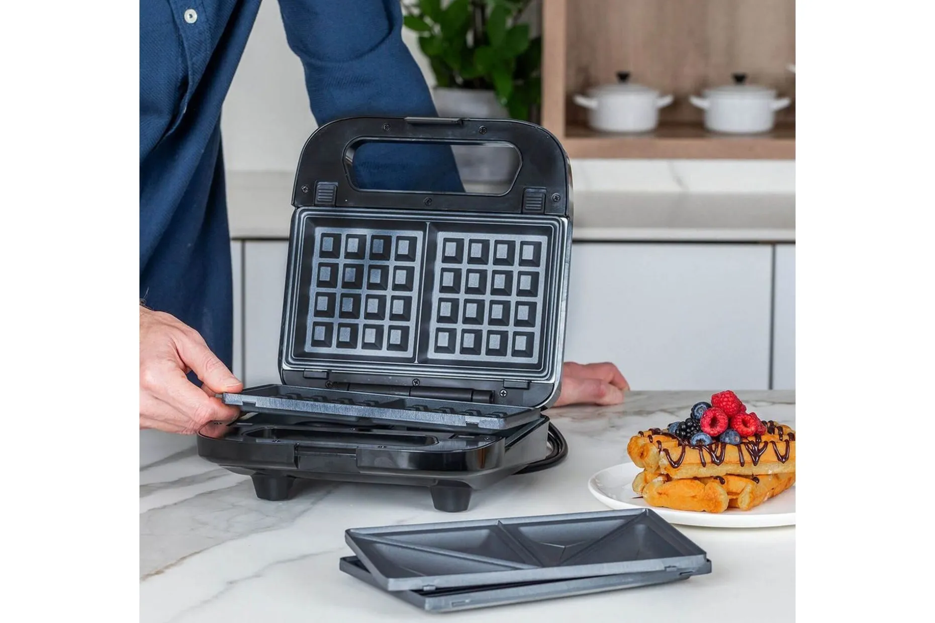 Smörgåsgrill Black+Decker Sandwich Waffle