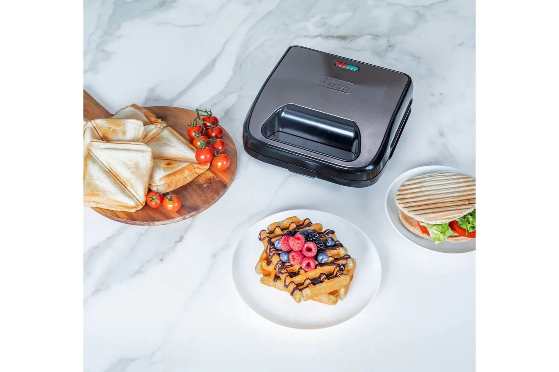 Smörgåsgrill Black+Decker Sandwich Waffle