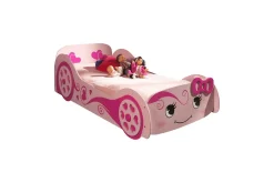 Säng Love Car Rosa 90x200 cm Med madrass