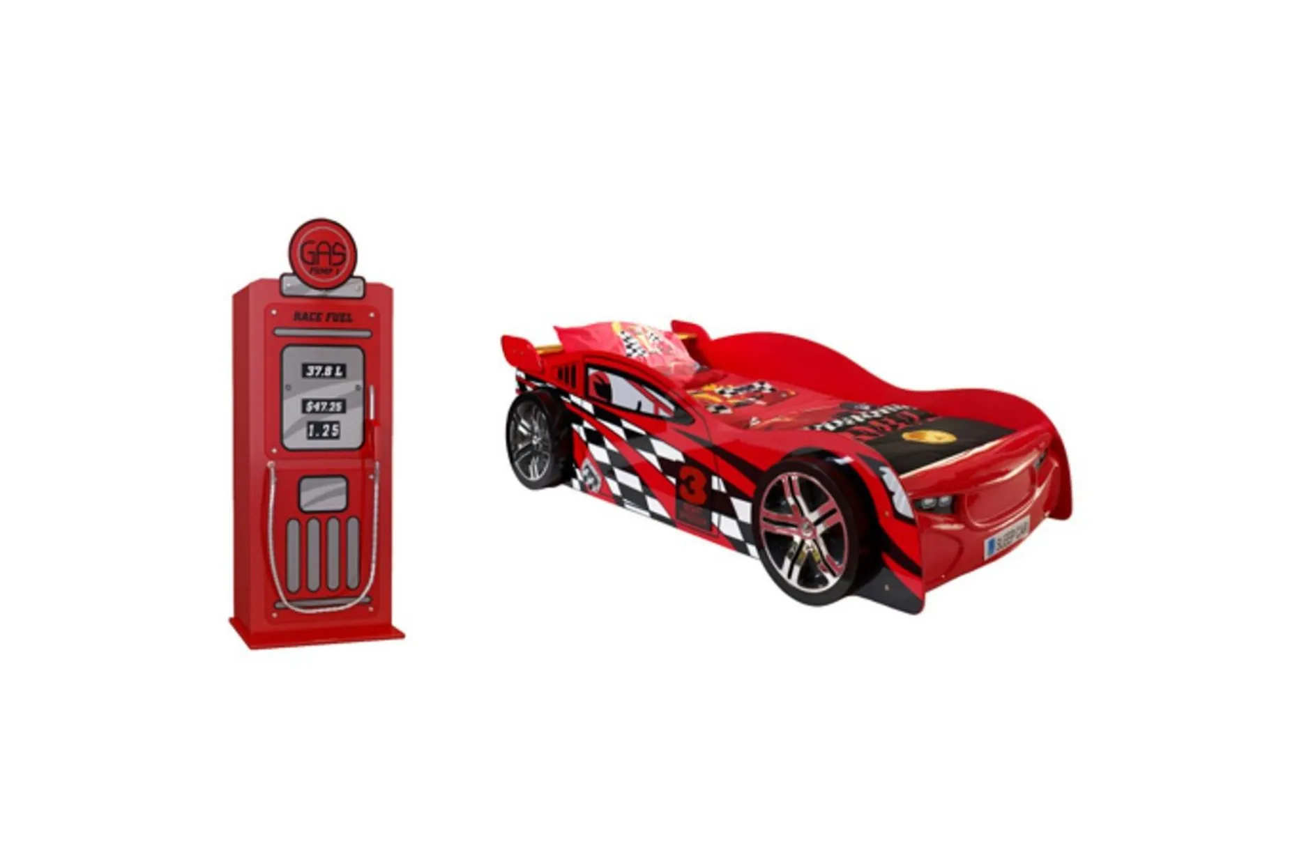 Säng med garderob Night Speeder Red