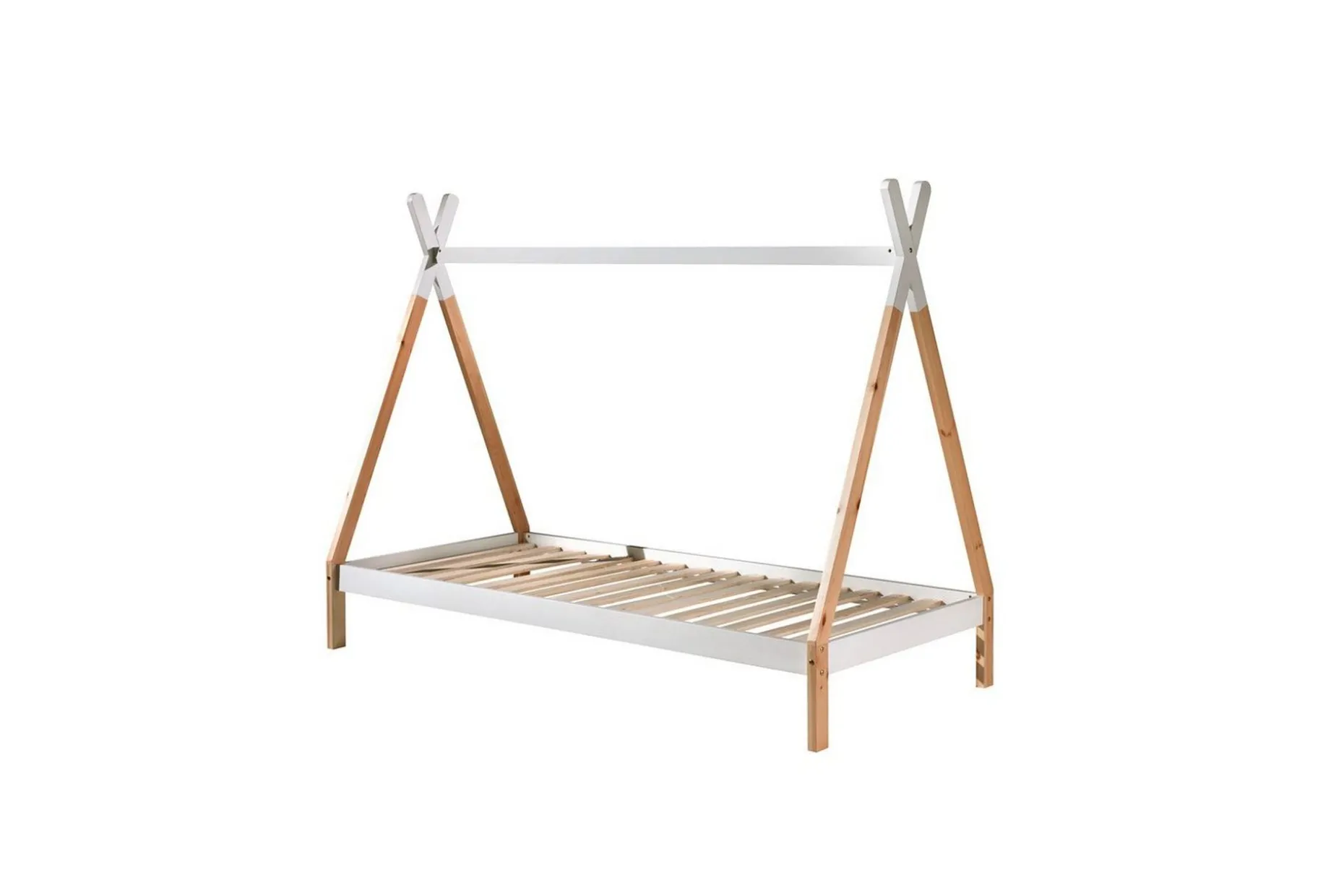 Säng med Textil Tipi 90x200 cm Med ben