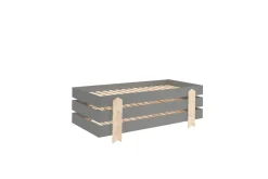 Säng Modulo med pilarfötter Grå, 3