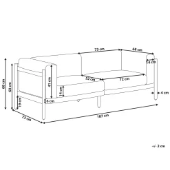 Soffa utomhus 2-Sits Ferretti
