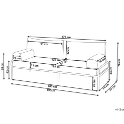 Soffa utomhus 2-Sits Solofra