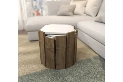 Soffbord Elvaran Vit / Valnöt