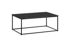 Soffbord Wohnling marmorutseende, rektangulär elegant, modern stil Svart, marmor svart