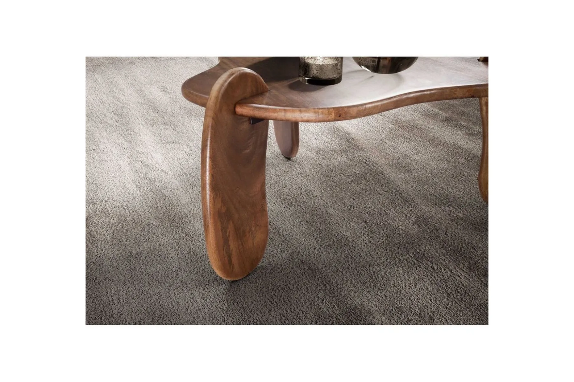 Soffbord Wohnling Massivt trä mango 78 cm organisk optik modern
