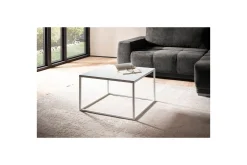Soffbord Wohnling metall fyrkantig, modern stil Vit
