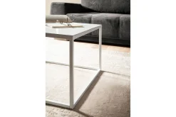 Soffbord Wohnling metall fyrkantig, modern stil Vit