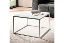 Soffbord Wohnling metall fyrkantig, modern stil Vit