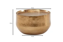 Soffbord Wohnling rund metall 60 cm hamrat utseende, orientalisk stil Guld