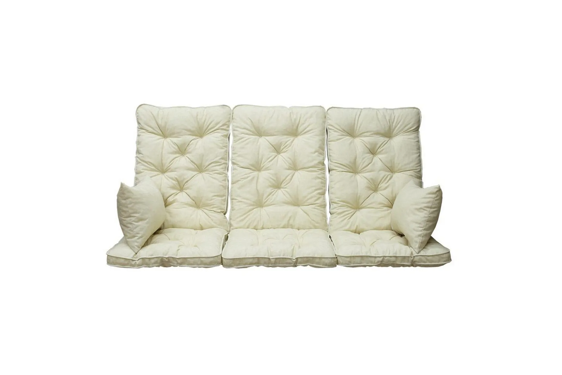Soffdyna med ryggstöd Maxi Hög Rygg med Sidokuddar Beige