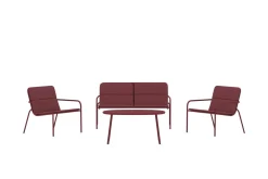 Soffgrupp Fourni 2-sits Soffa + 2 Fåtöljer med bord Utomhus