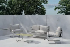 Soffgrupp Thassos 2-sits Soffa + 2 Fåtöljer med bord Utomhus
