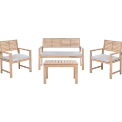 Soffgrupp utomhus med Bord 4-Sits Fiames Akaciaträ