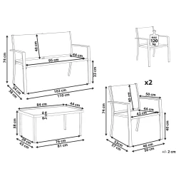 Soffgrupp utomhus med Bord 4-Sits Tavoleto
