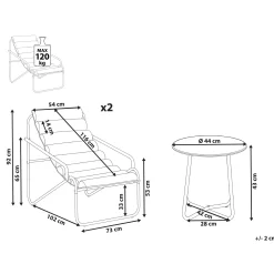 Soffgrupp utomhus med Bord 2-Sits Pasto