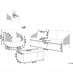 Soffgrupp utomhus med Bord 5-Sits Murato