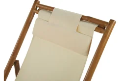 Solstol 2 st ljust trä/beige ATRANI