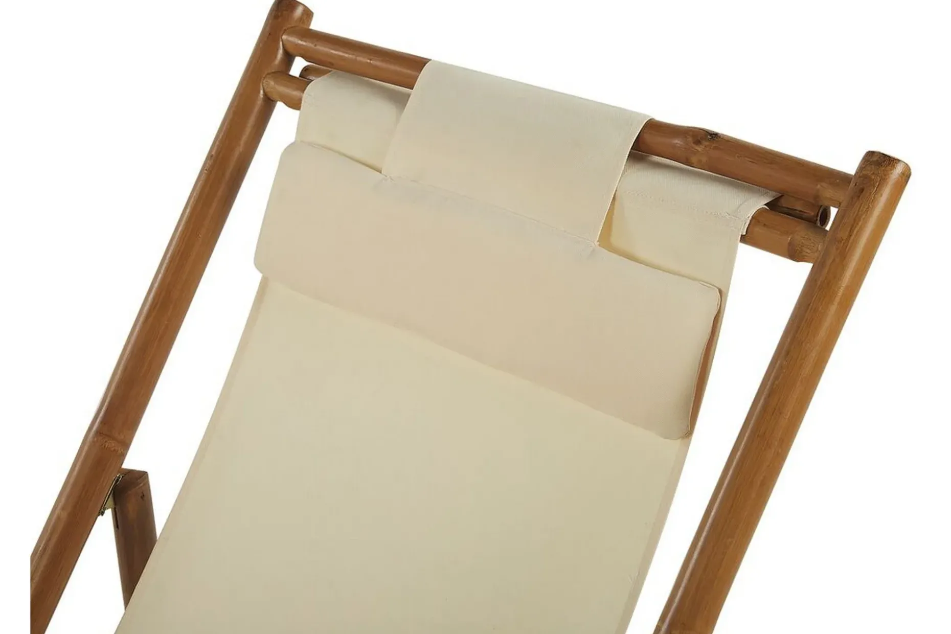 Solstol 2 st ljust trä/beige ATRANI