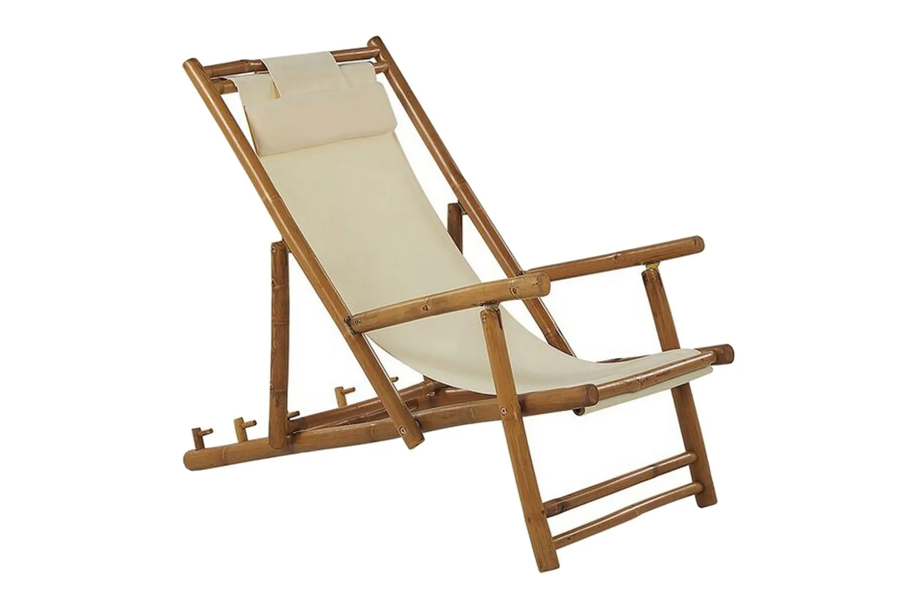Solstol 2 st ljust trä/beige ATRANI