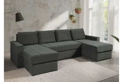 Staffin 4-sits Hörnbäddsoffa Dark grey
