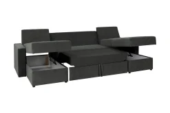 Staffin 4-sits Hörnbäddsoffa Dark grey