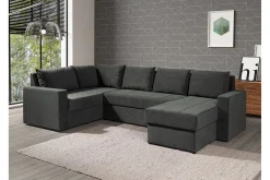 Staffin 4-sits Hörnbäddsoffa Dark grey