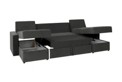 Staffin 4-sits Hörnbäddsoffa Light grey/Dark grey