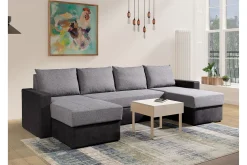 Staffin 4-sits Hörnbäddsoffa Light grey/Dark grey