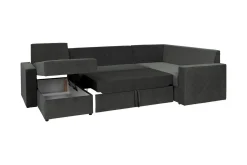 Staffin 4-sits Hörnbäddsoffa Dark grey