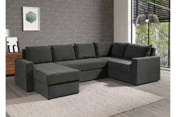 Staffin 4-sits Hörnbäddsoffa Dark grey