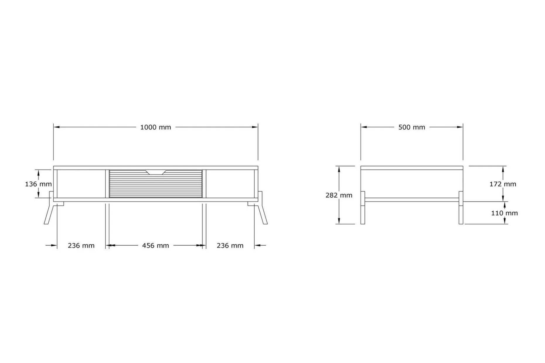 Stalmani Soffbord 100x28,2x100 cm