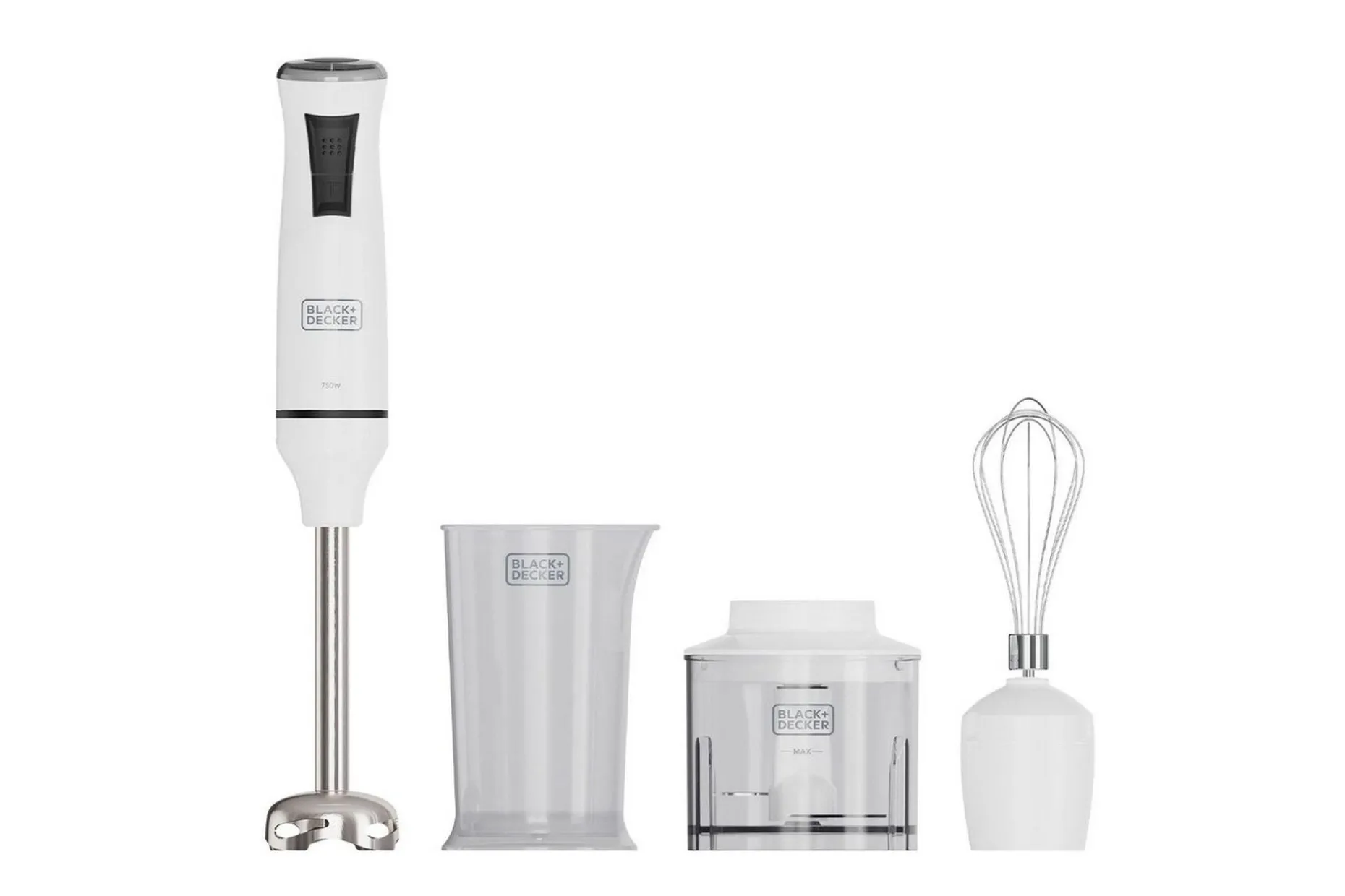 Stavmixerset Black+Decker 750W Vit