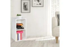 Stående hylla Wohnling melaminbelagd spånskiva med förvaringsutrymme, modern stil Vit