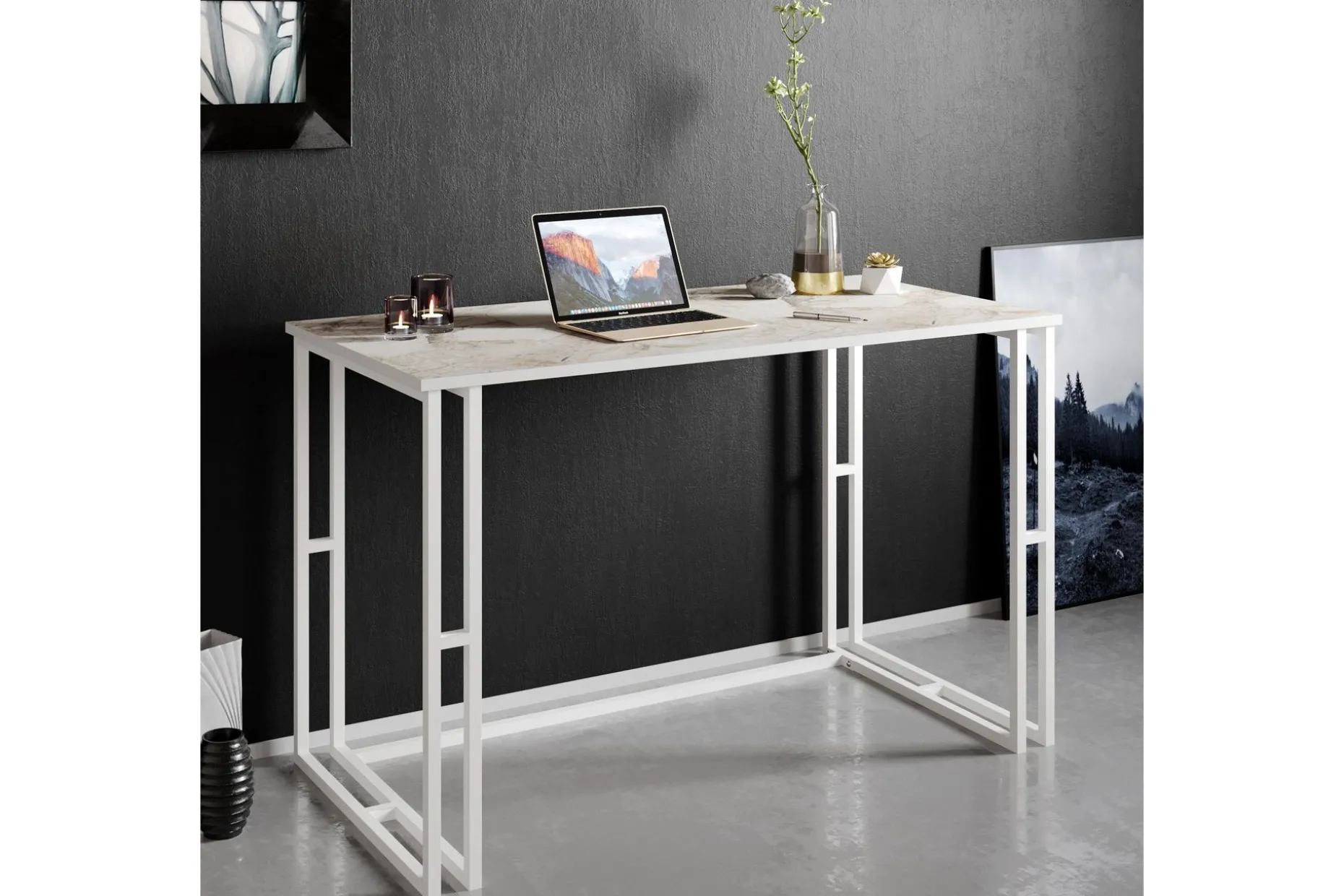 Stodene Skrivbord 120 cm Marmormönster