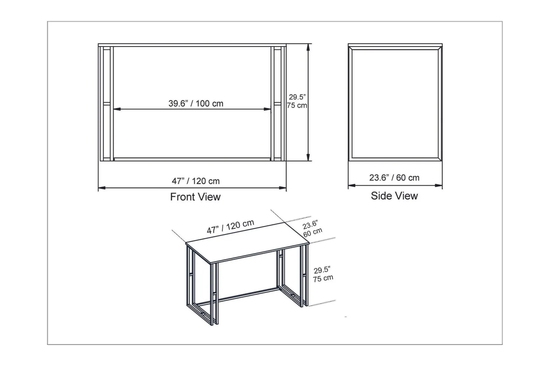 Stodene Skrivbord 120 cm Marmormönster