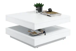 Stoliv Soffbord 70 cm Vridbart med Förvaring Hylla