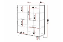 Strontian Highboard Scandinavian Choice Black