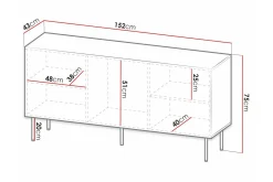 Strontian Highboard Scandinavian Choice Black