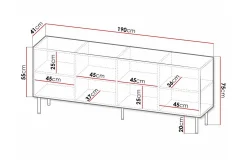 Strontian Highboard Scandinavian Choice White