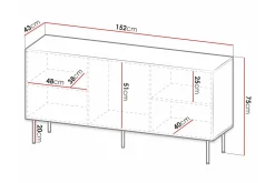 Strontian Highboard Scandinavian Choice White