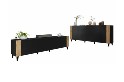 Strontian Möbelset För Vardagsrum Scandinavian Choice Black