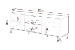 Strontian Tv-skåp 150 cm Scandinavian Choice Graphite