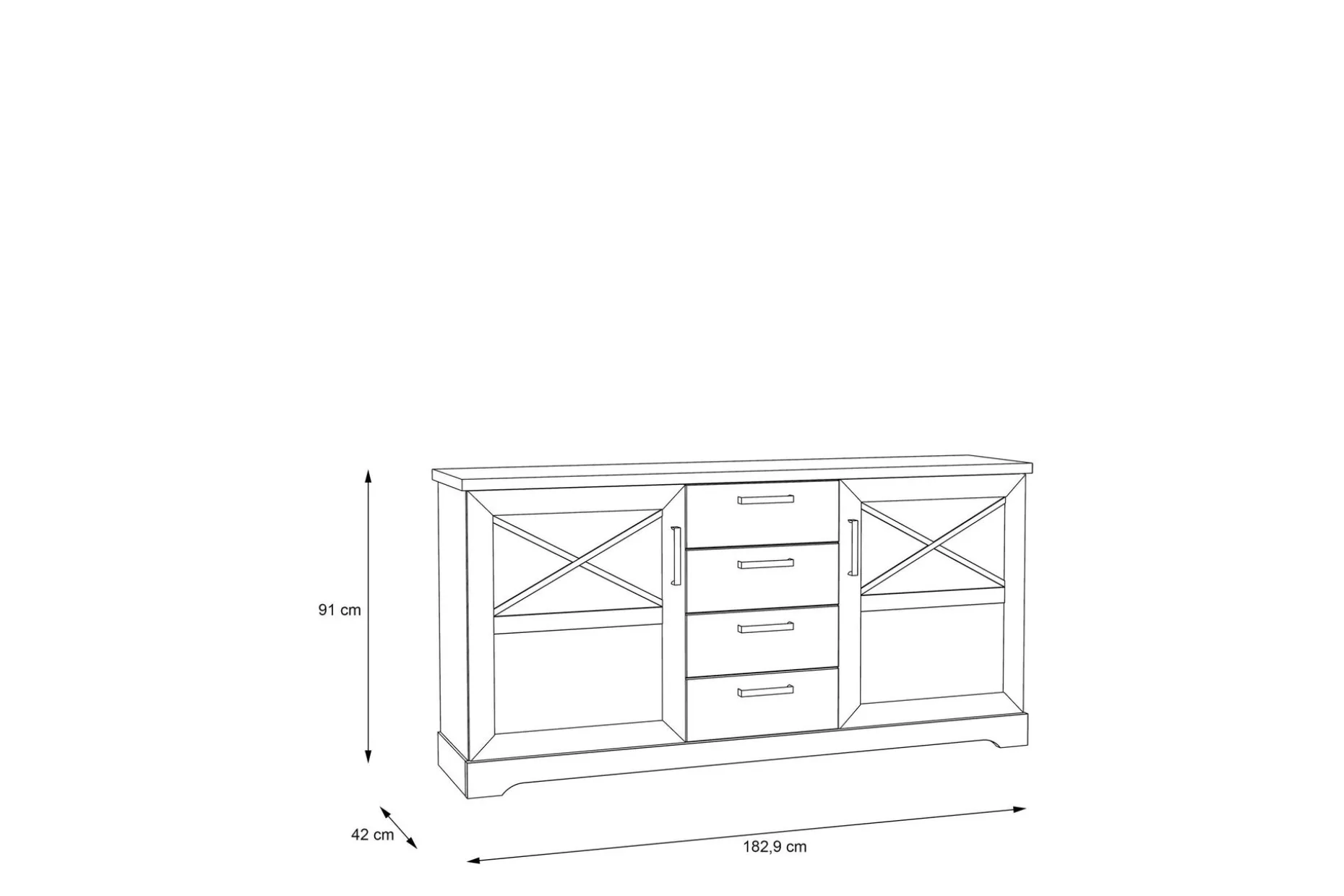 Svetis Sideboard 42x183 cm