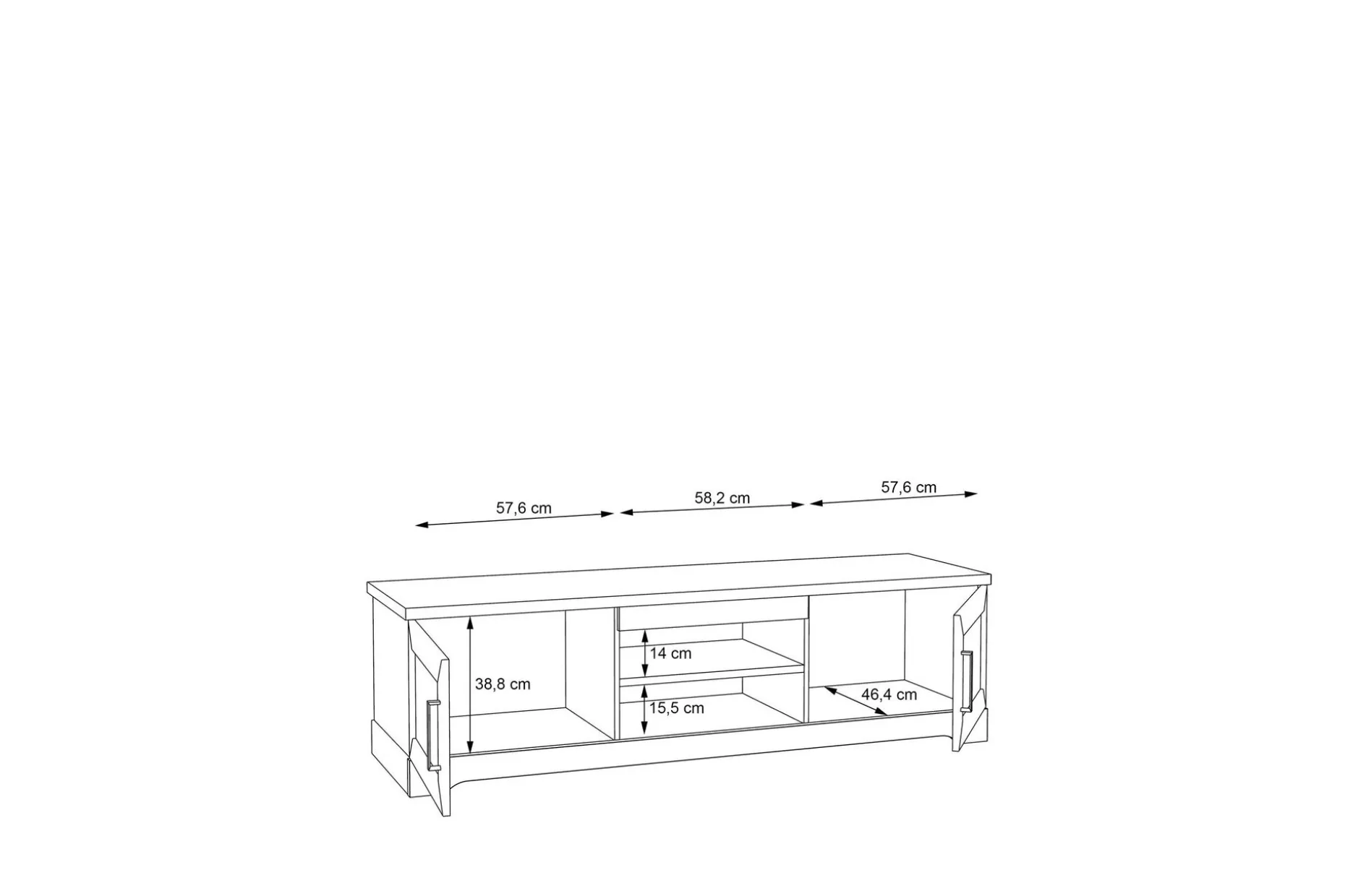 Svetis Tv-bänk 183 cm