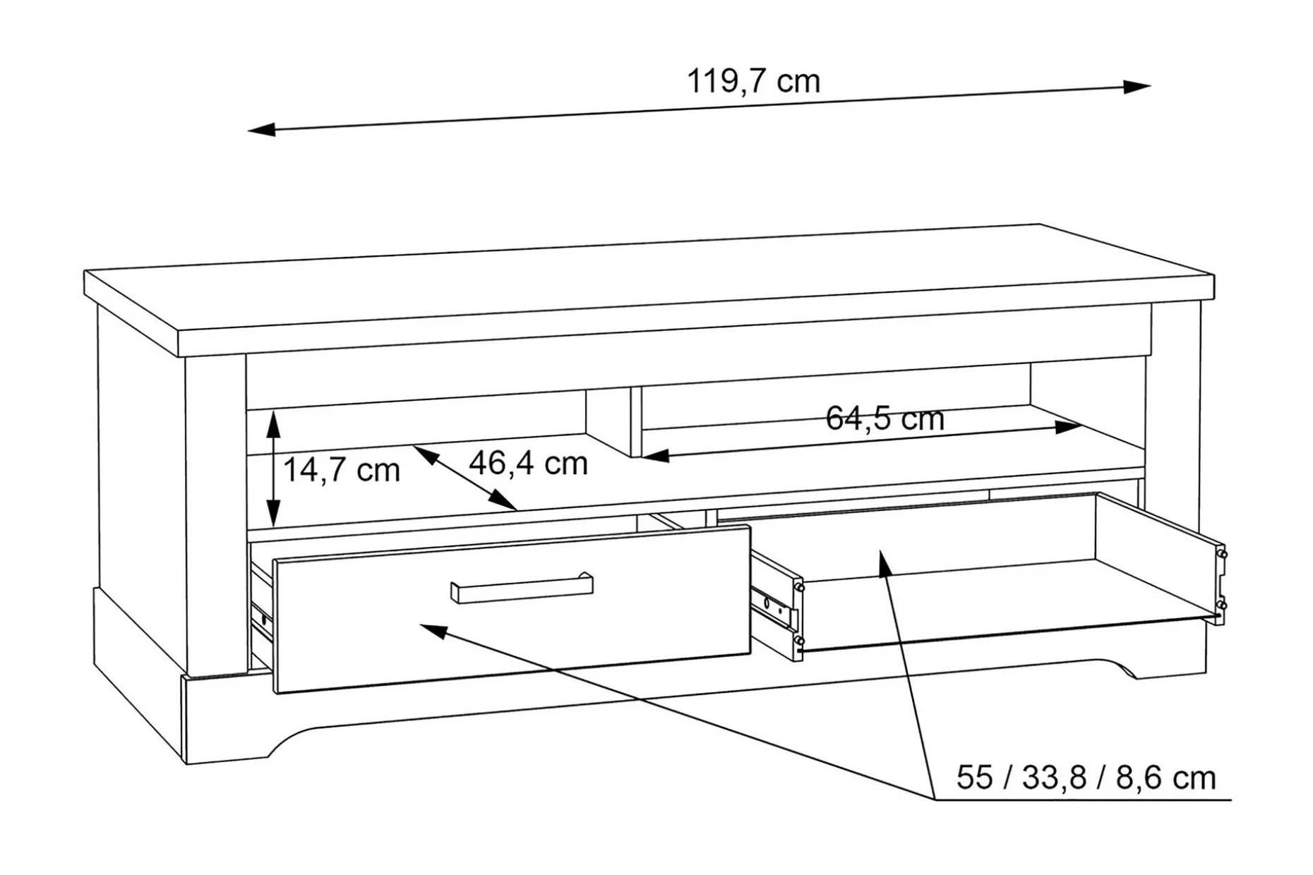 Svetis Tv-bänk 137 cm