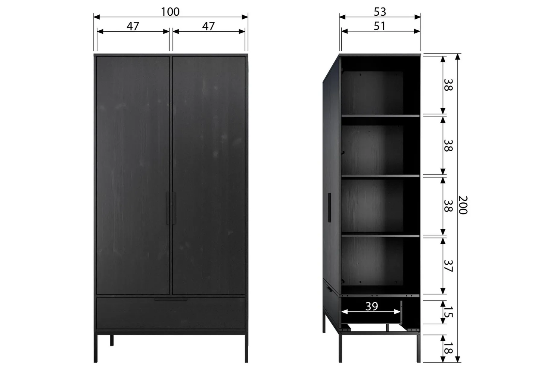 Swichor Garderob 180 cm