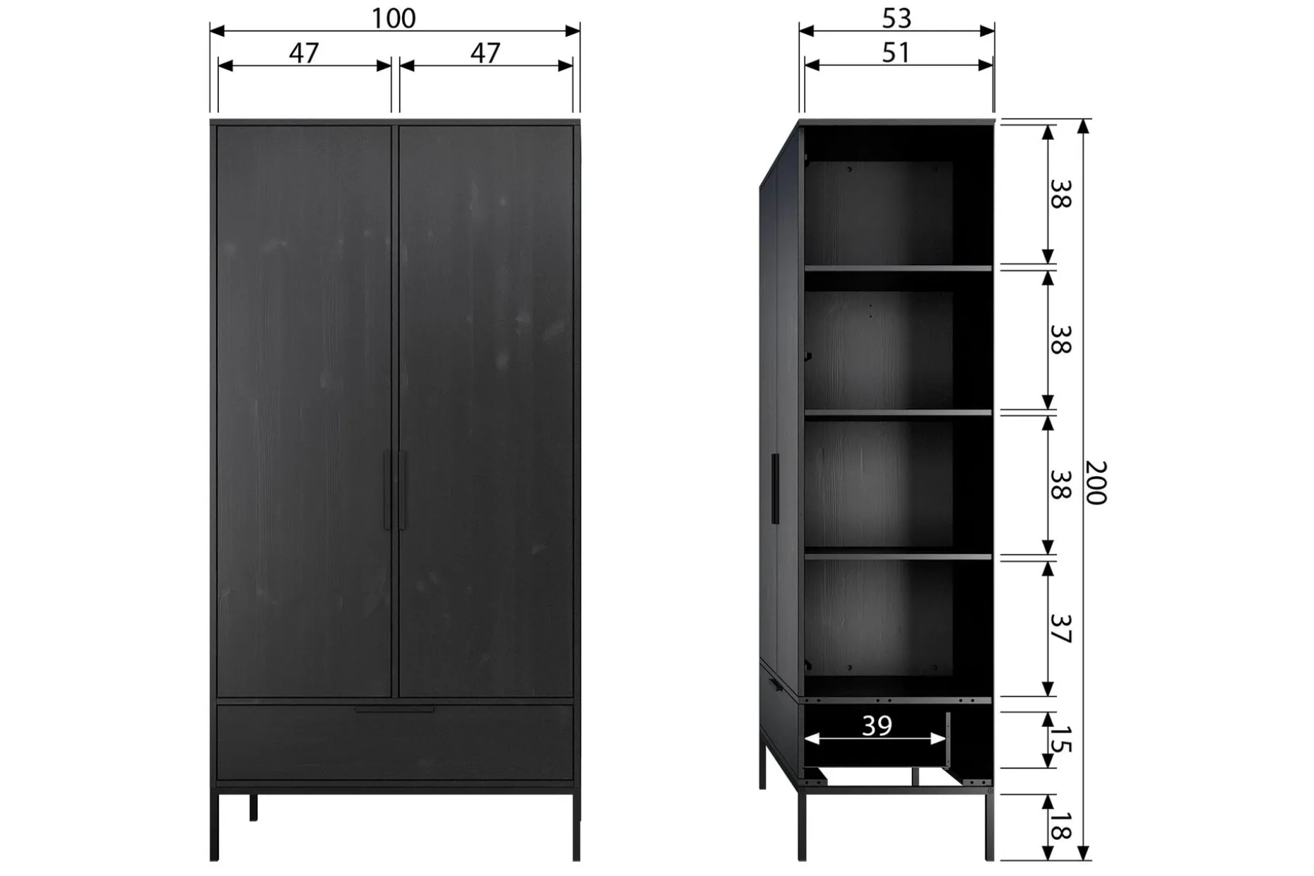 Swichor Garderob 180 cm